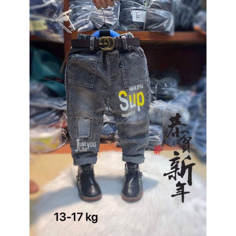 quần bò bé trai 10_18kg