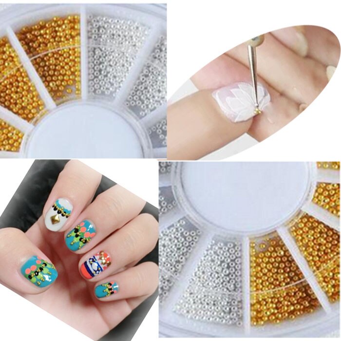 [Hàng mới về] Hộp hạt tròn nhỏ trang trí móng tay 3d