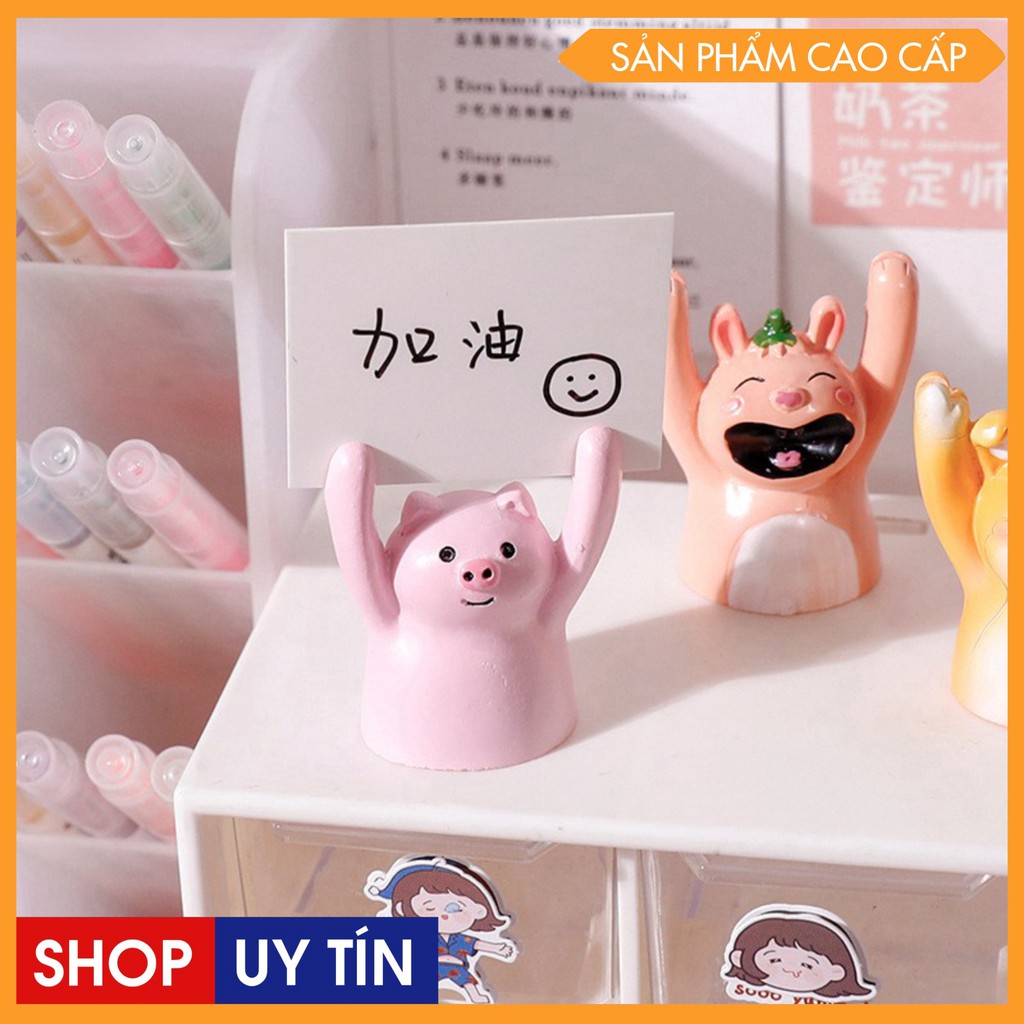 Dụng Cụ Gắn Ticker Note Chặn Giấy Kẹp hình lợn hồng đáng yêu để bàn dành cho hình ảnh thiệp mời