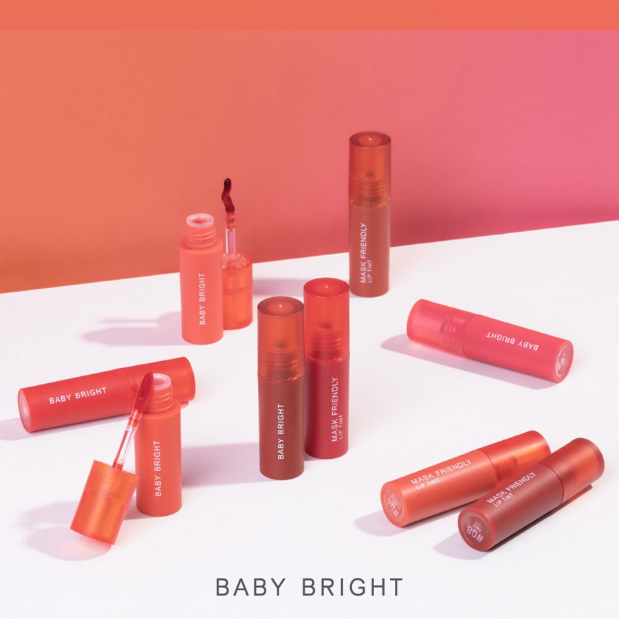 Son Tint son nước Không Lem, Không dính khẩu trang  2.4gBABY BRIGHT Mask Friendly Lip Tint