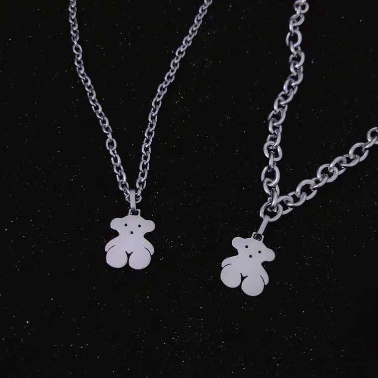 Dây chuyền mặt hình gấu phong cách thời trang hiphop cá tính