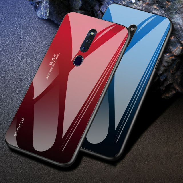 Ốp Lưng Oppo F11 FREESHIP Từ 50k mặt lưng kính đa sắc thời trang cao cấp