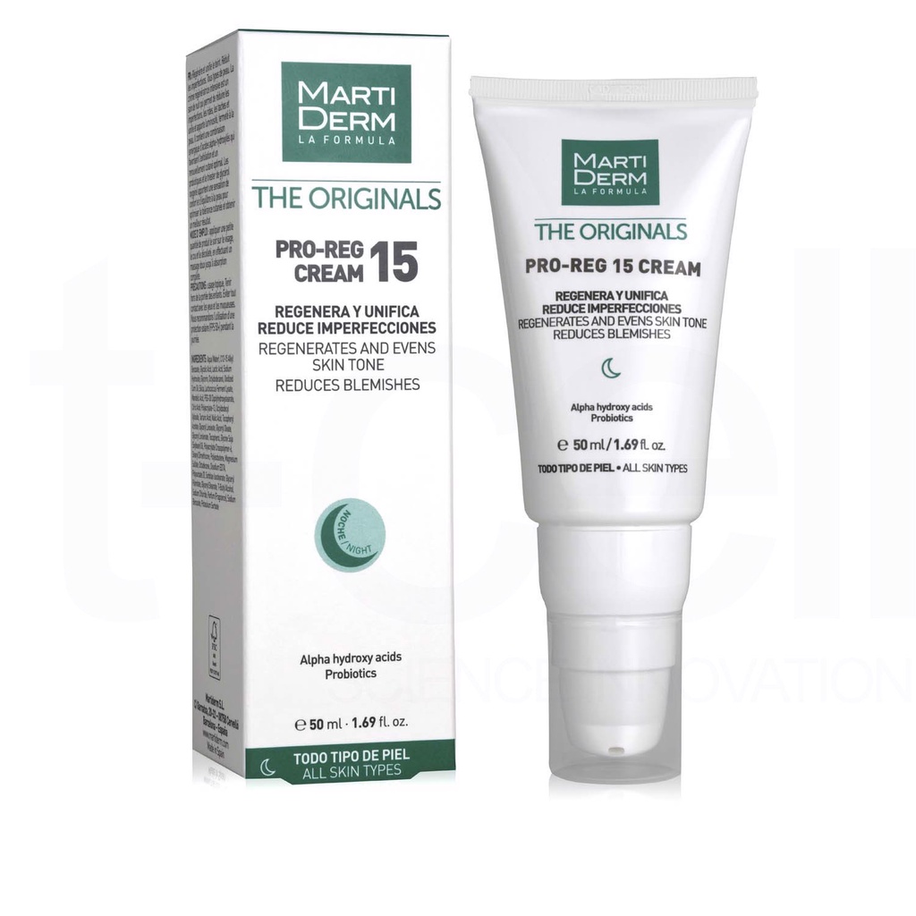 Kem dưỡng đêm tái tạo da chuyên sâu 15% AHA - MartiDerm The Originals Pro Reg 15 Cream (50ml)