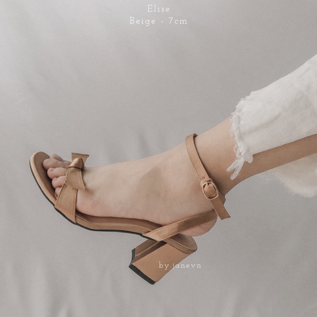 Elise sandal lụa Satin - giày thiết kế By Jane