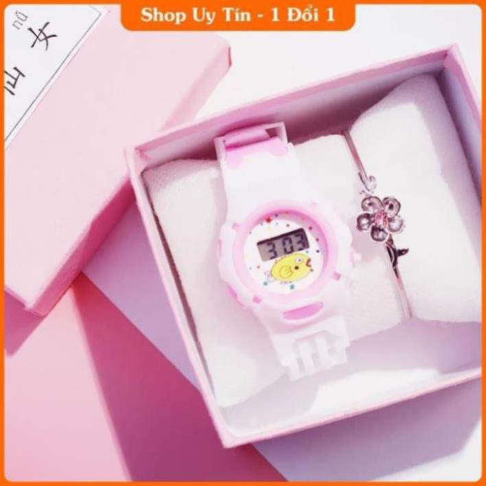Đồng hồ điện tử cho trẻ em Candycat dây cao su