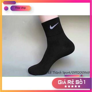 Đôi Tất Vớ Nam Cao Cấp NIKE Cổ Trung Sợi Cotton Thoáng Mát, Hút Ẩm, Khử Mùi 5.0