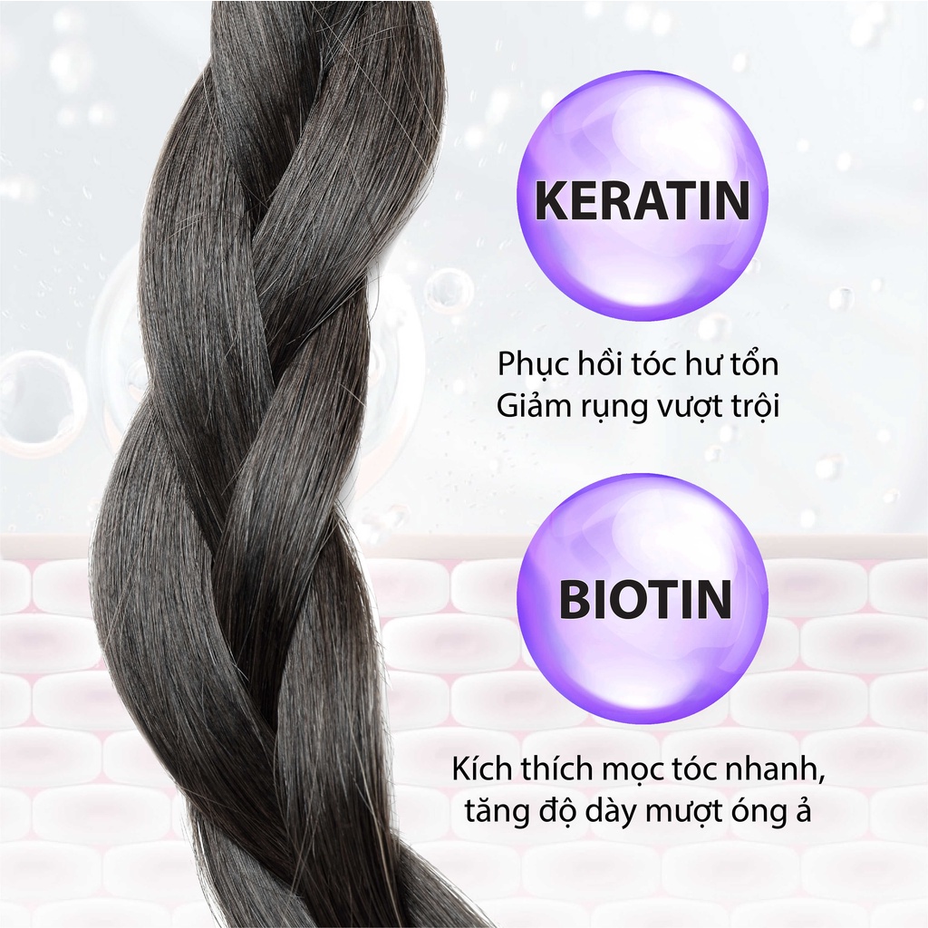 Xịt mọc tóc biotin &amp; keratin 4% siêu tăng cường mọc tóc, làm dày tóc sau 3 tuần MILAGANICS 150ml (chai)