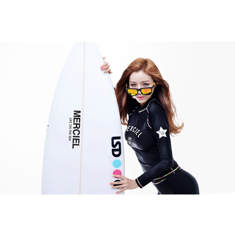 CÓ SẴN bộ đồ bơi nữ dài tay chỉ màu set 3 chi tiết thun lạnh đẹp | BigBuy360 - bigbuy360.vn