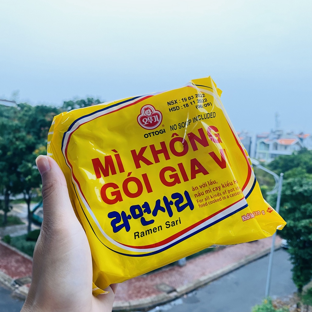Mì hàn quốc không gia vị, sợi dai và vàng tươi