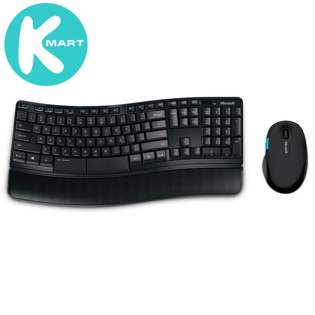 Bộ bàn phím, chuột không dây Wireless Scupt Comfort màu đen Microsoft L3V-00027- Hàng Chính Hãng
