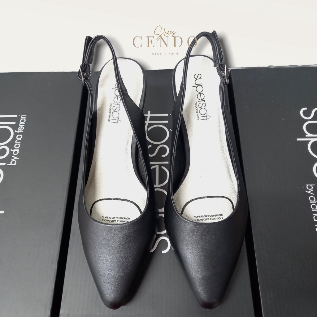 Giày SUPERSOFT mũi nhọn, quai sau 5cm