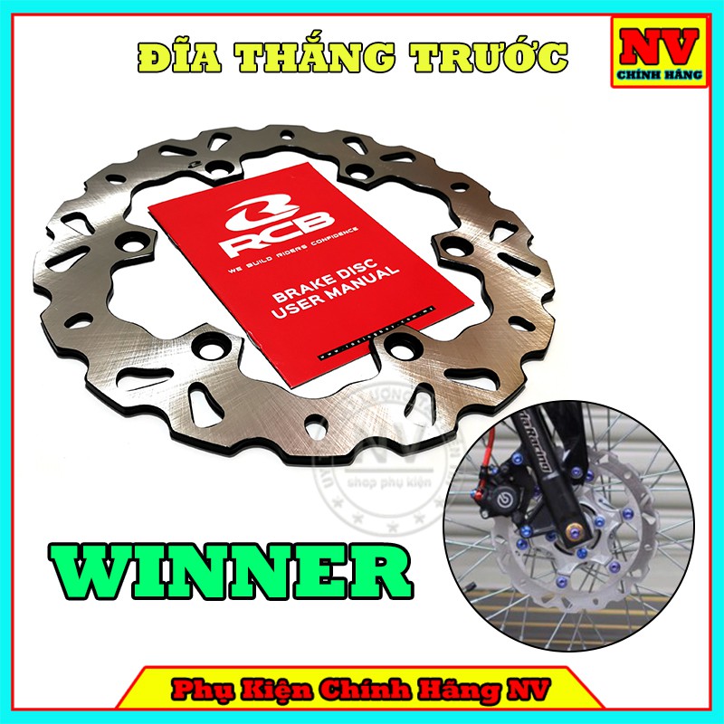 Đĩa Thắng Trước Chính Hãng RCB Winner Mẫu V1 256mm