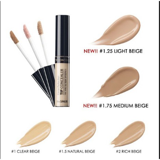 [Auth Hàn] Kem Che Khuyết Điểm The Saem Cover Perfection Tip Concealer màu 1.75 - Kem Che Khuyết Điểm The Saem Màu Da | BigBuy360 - bigbuy360.vn