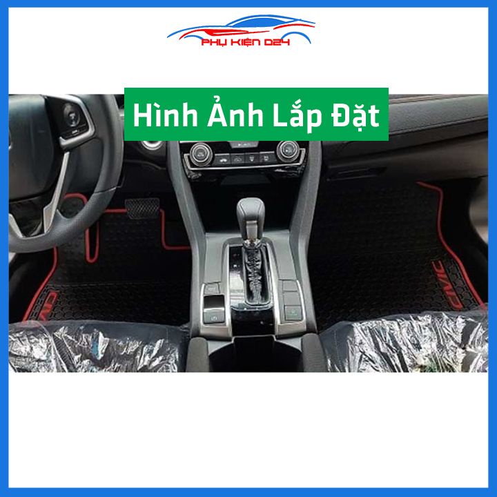 Lót sàn ô tô cao su Civic 2016-2017-2018-2019-2020-2021-2022 không mùi chống trơn trượt