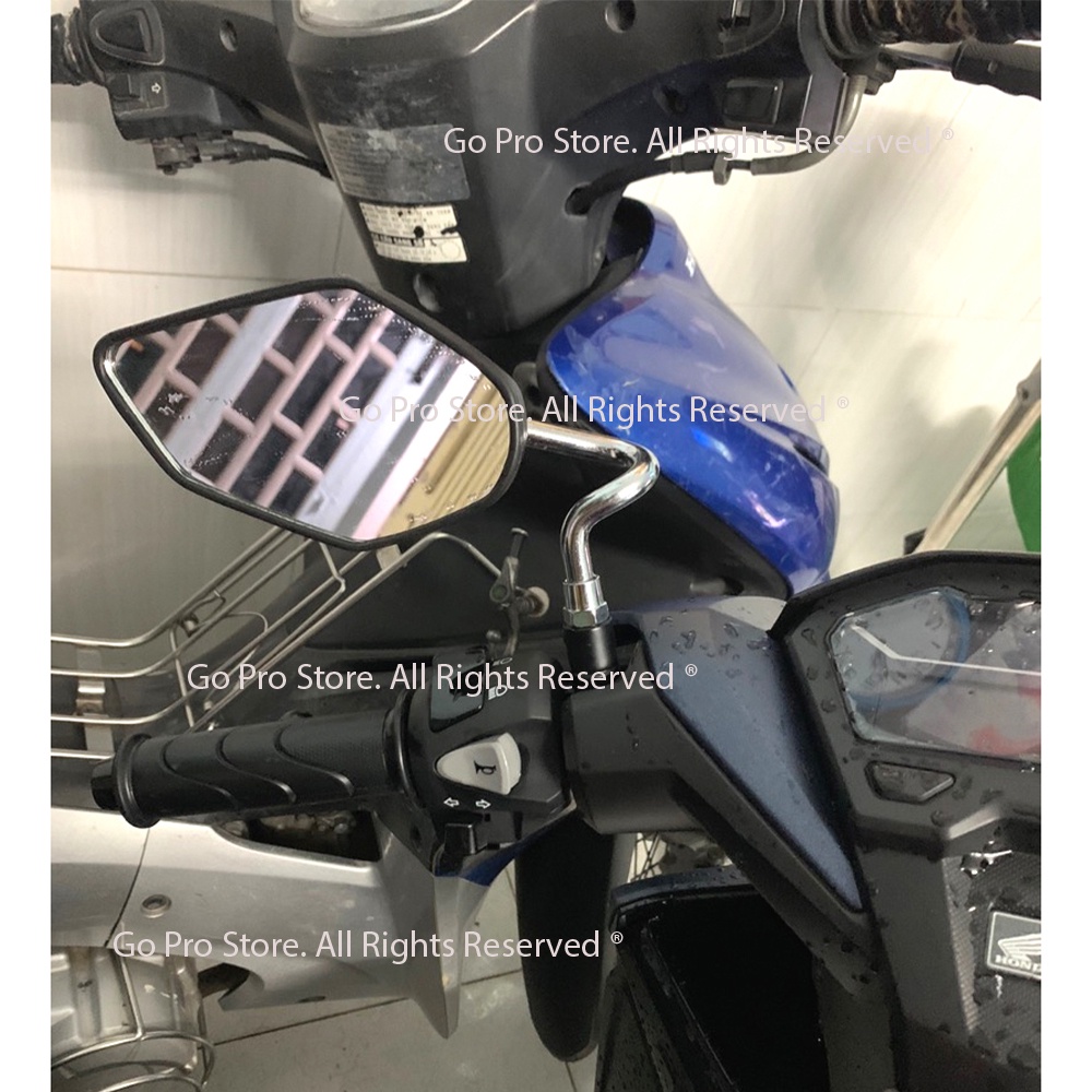 Kính Chiếu Hậu Kiểu Exciter Chân Cong Xi - KÍNH TRÁI