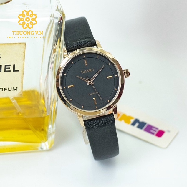 Đồng Hồ Nữ Skmei 1457 Chính Hãng Dây Da Thời Trang Cao Cấp Hình Thật 100% Chống Nước Tốt