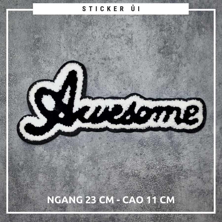 Sticker ủi áo Cao cấp - CÓ SẴN KEO ỦI - sticker vải dùng làm miếng vá áo, phụ kiện trang trí quần áo, balo, giày, nón