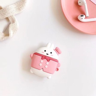 Vỏ case silicon bảo vệ airpods hình chú thỏ đầu bếp