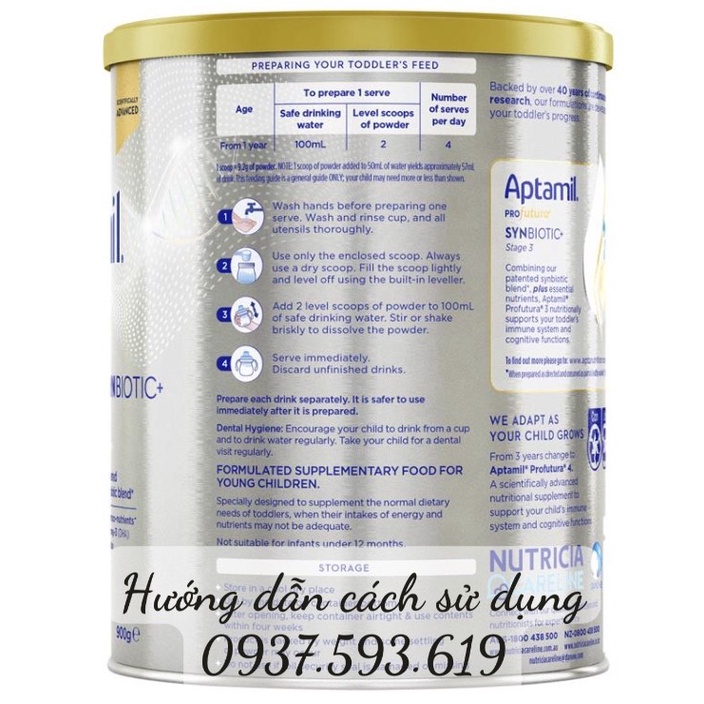 [ Hàng Chuẩn ÚC ] Sữa bột Aptamil Profuta 1-2-3-4 900g