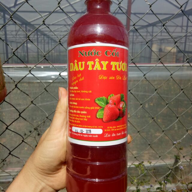 Nước cốt dâu tây chuẩn Đà Lạt loại