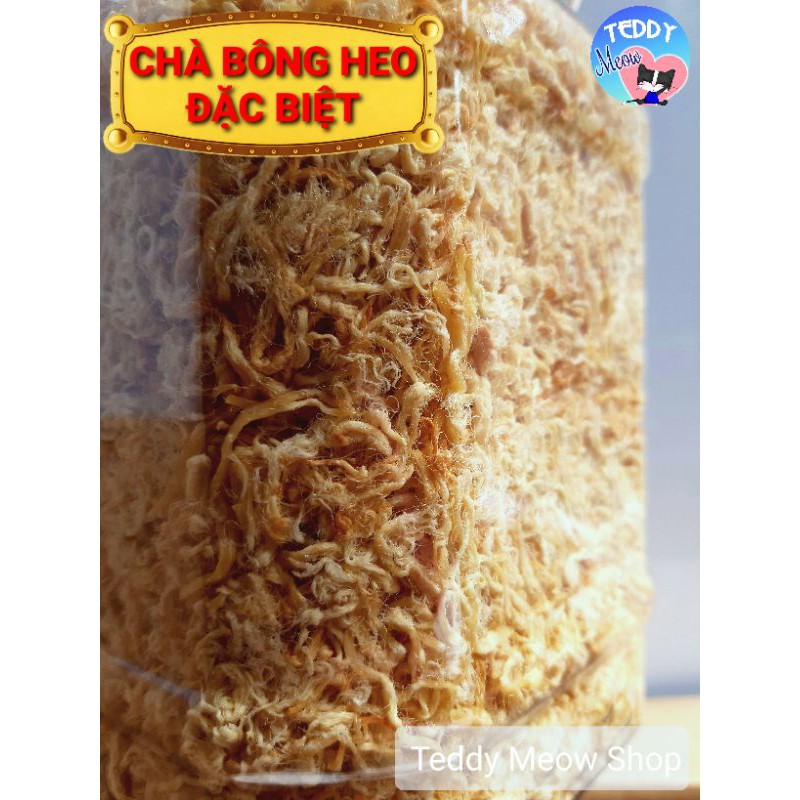 Ăn vặt Teddy - Hũ 500gr Chà bông heo (ruốc heo) loại Đặc biệt Cao cấp Nhà làm thơm ngon, sạch, khô tơi, chất lượng cao