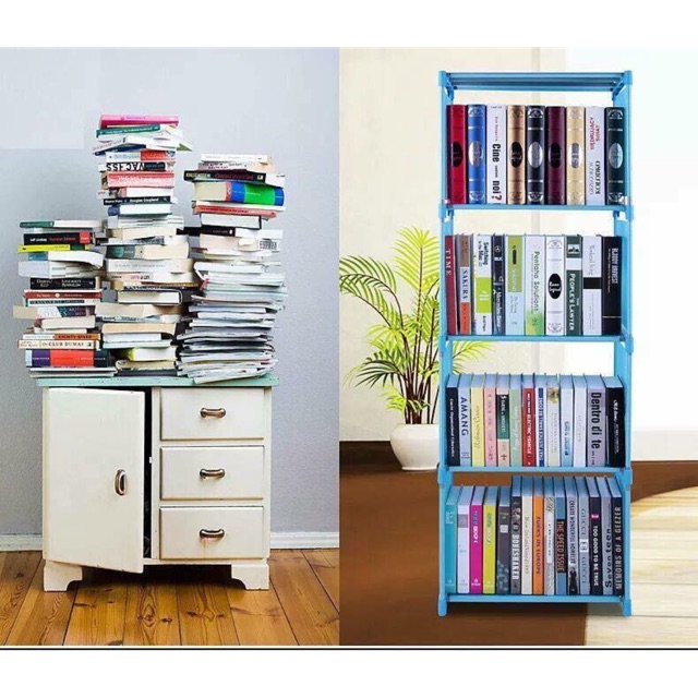 Kệ sách lắp ghép 4 tầng