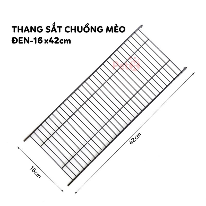 Cầu thang chuồng mèo, chuồng thú cưng bằng sắt dành cho chuồng lắp ghép 16x42cm và 16x49cm