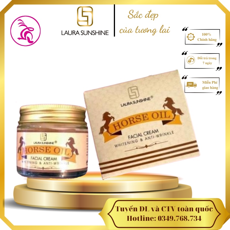 Kem dưỡng dầu ngựa tái tạo phục hồi da -  Horse oil facial cream Laura Sunshine  Nhật Kim Anh