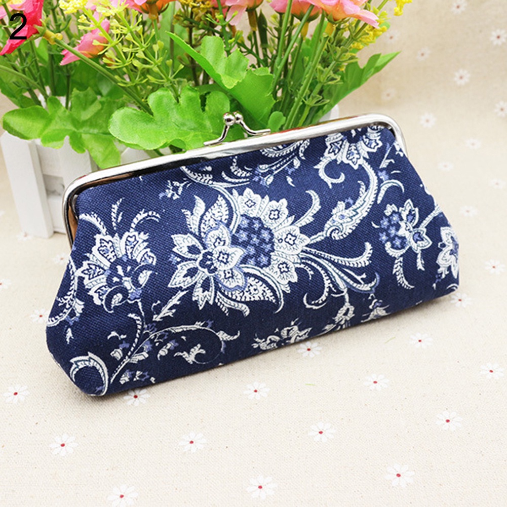 Ví canvas nhỏ gọn đựng tiền xu thẻ cho nữ