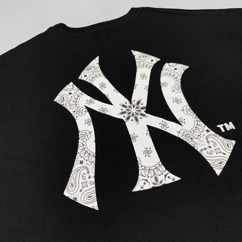 Áo thun tay lỡ MLB paisley megalogo, áo phông form rộng nam nữ T shirt unisex, DWA.Unisex