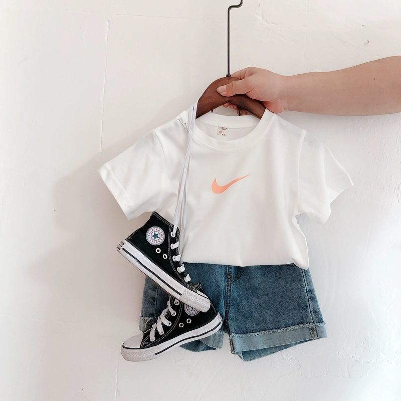 Ins❦ Áo Thun Cotton Mỏng Ngắn Tay Thiết Kế Đơn Giản Thời Trang Mùa Hè Hàn Quốc Mới Cho Trẻ Em