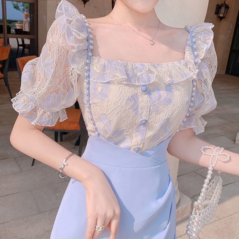 Bộ nữ cao cấp .sét bộ nữ mang phong cách thời trang Pháp thiết kế thanh lịch dành cho mùa hè 2022