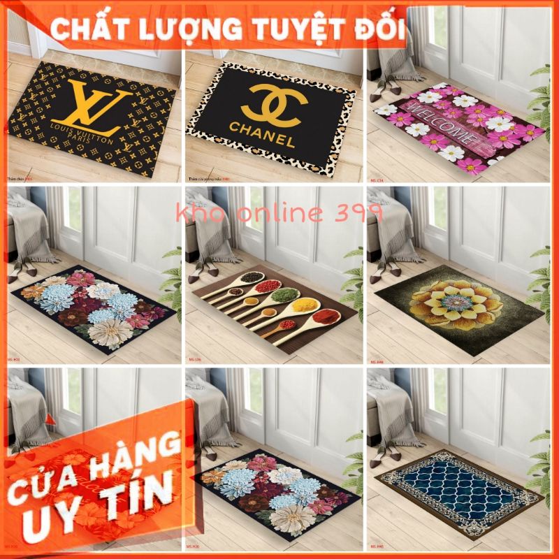 [RẺ VÔ ĐỊCH] thảm lau chân lv chống trượt thấm hút tốt 40x60, thảm bếp thương hiệu, trang trí nhà cửa, thảm chùi chân