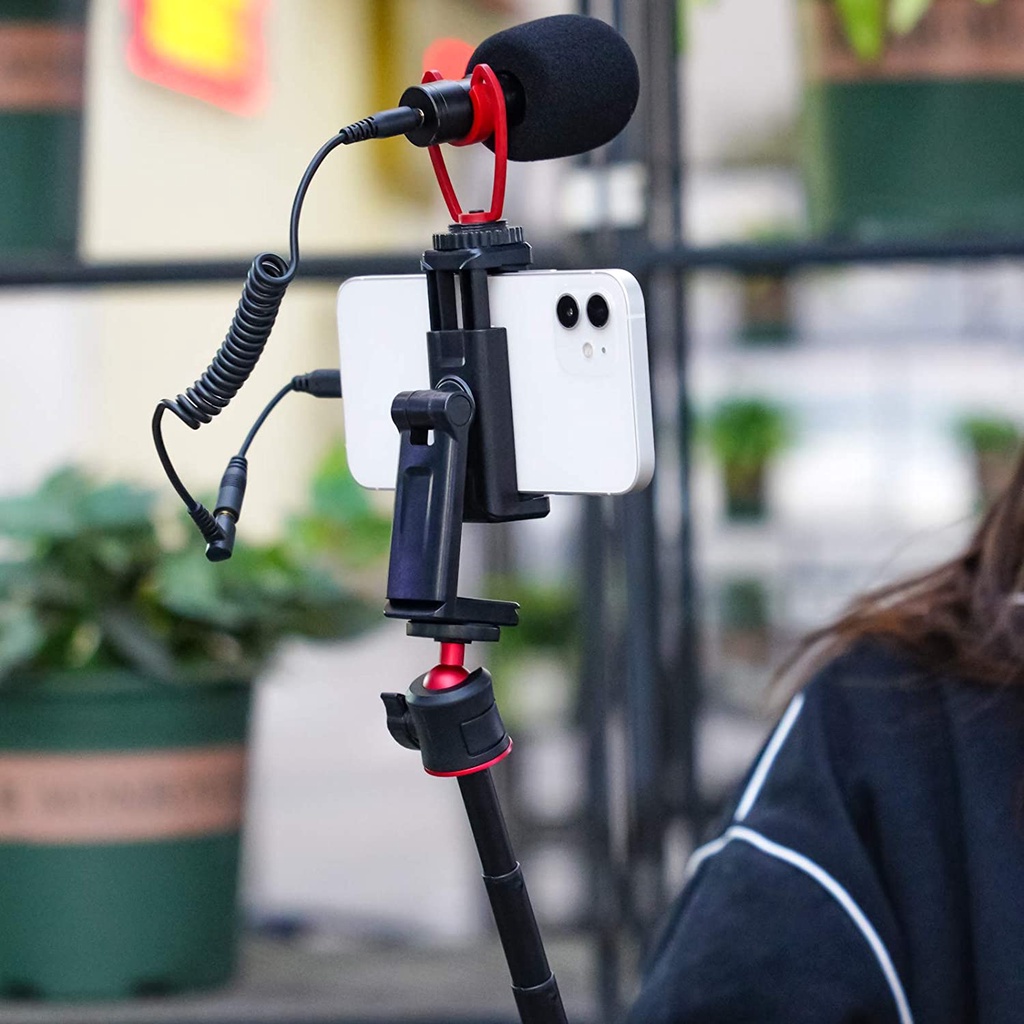 Ngàm kẹp Ulanzi ST-22 cho điện thoại tích hợp 2 Cold shoe và xoay 360 độ - Hàng Chính Hãng