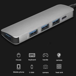 Hub USB 5 in1 Type-C USB C Hub USB-C to USB 3.0 SD and Micro USB