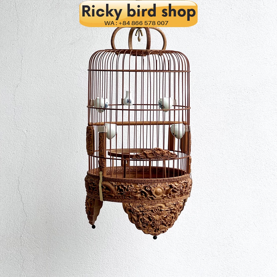 Lồng chim tre, Puteh bird cage -  3D dragon design