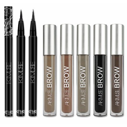 Bộ kẻ viền mắt + kẻ chân mày KIMUSE chống nước chuyên dụng | BigBuy360 - bigbuy360.vn