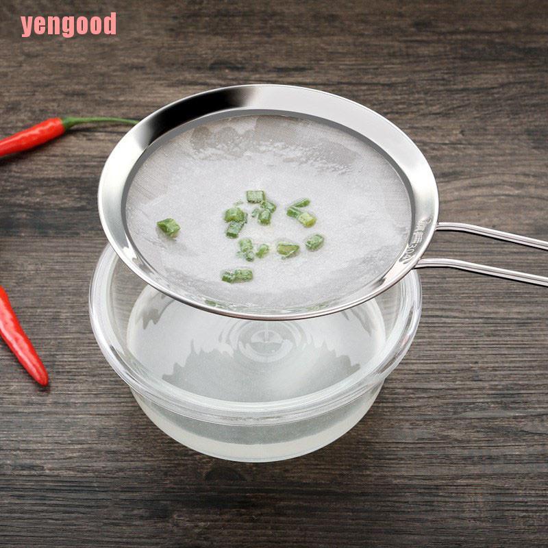 Rây Lọc Thức Ăn Bằng Thép Không Gỉ Tay Cầm Dài Tiện Lợi