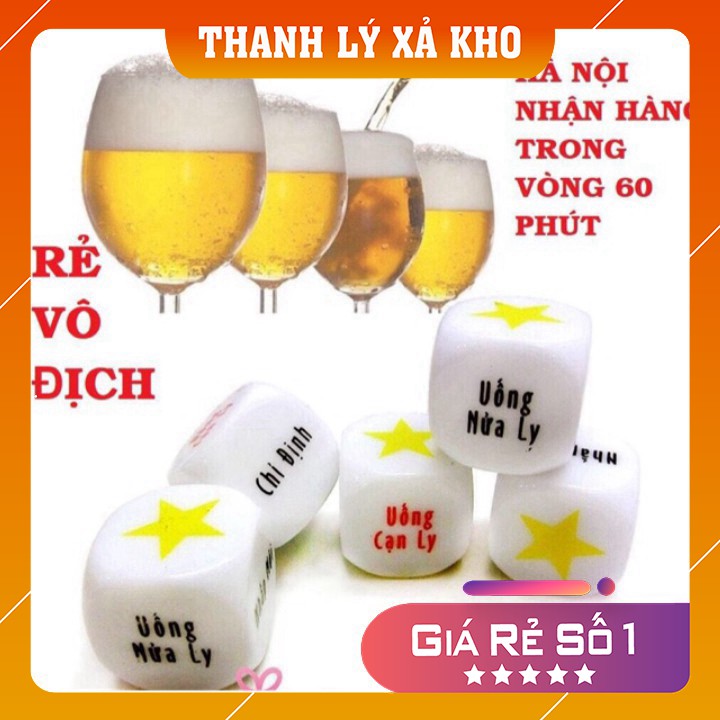 Xí ngầu uống bia 💕FREESHIP💕 Cục xúc xắc ăn nhậu, uống bia ngày Tết