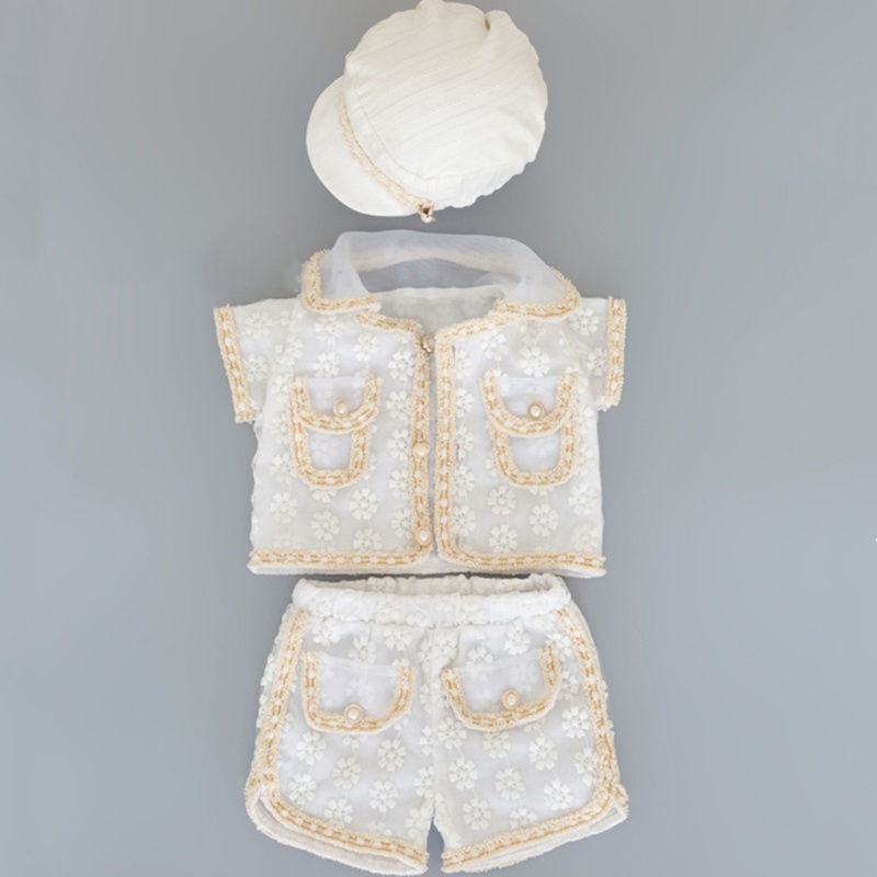Set Áo Liền Quần + Quần Short + Mũ Beanie Dùng Làm Đạo Cụ Chụp Ảnh Cho Bé