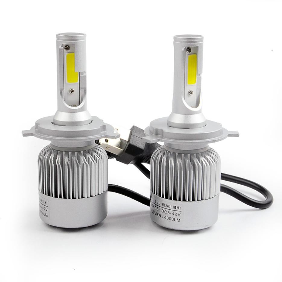 2 Đèn Pha Led Cob C6 H4 36w - 3800lm Hi Lo Cho Xe Hơi