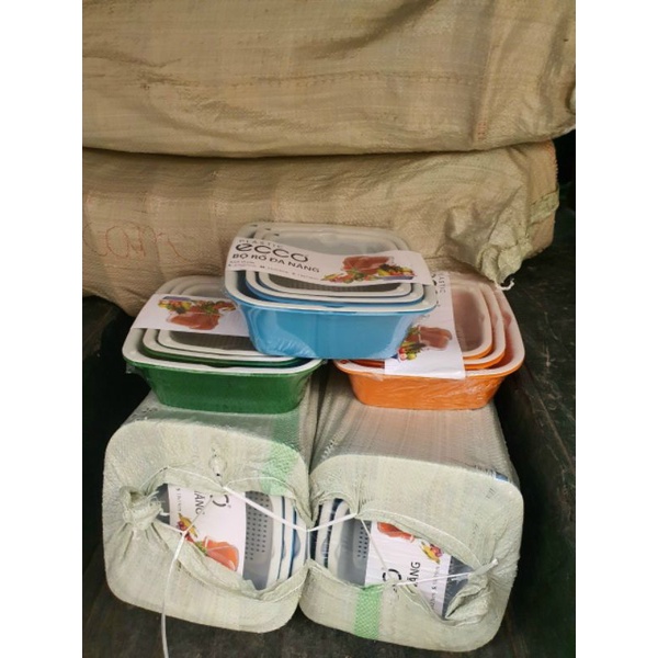 Bộ 6 thau rổ ecco có hàng.