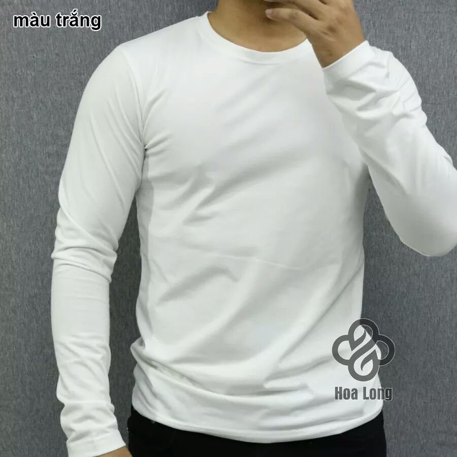 Áo Thun Dài Tay Cổ Tròn Nam chất thun cotton đẹp dáng ôm nhẹ vải dày dặn cho nam KJ | BigBuy360 - bigbuy360.vn