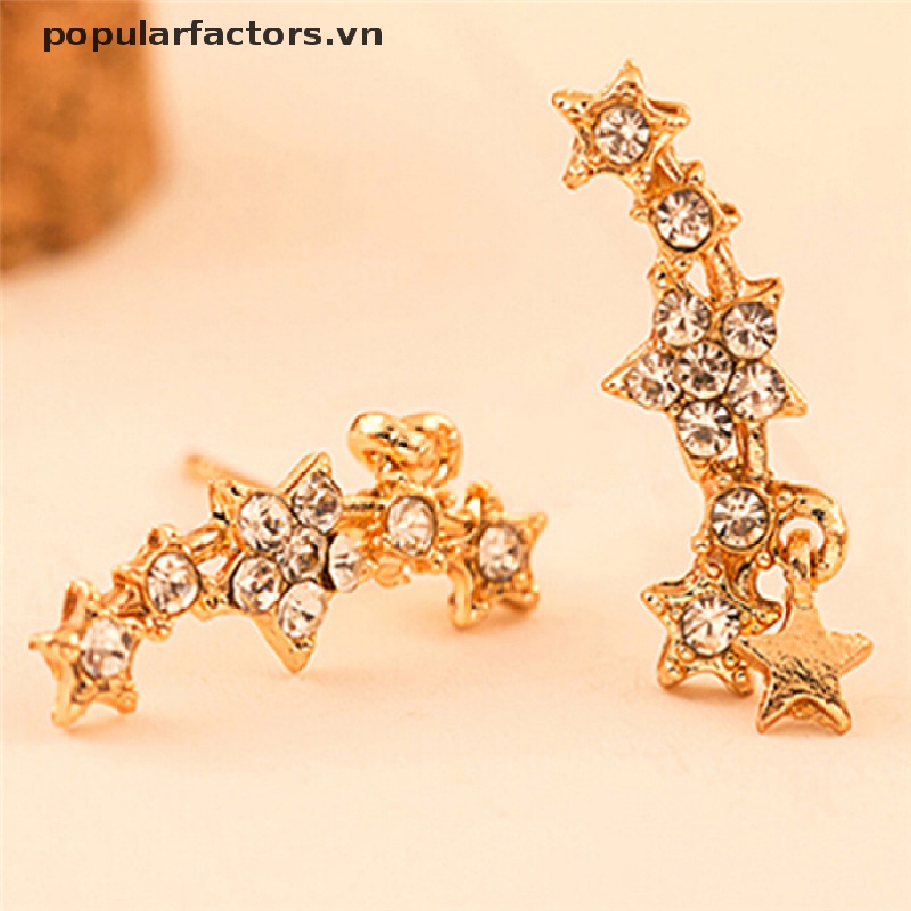 Bông Tai Ngôi Sao Đính Đá Thời Trang Dành Cho Nữ