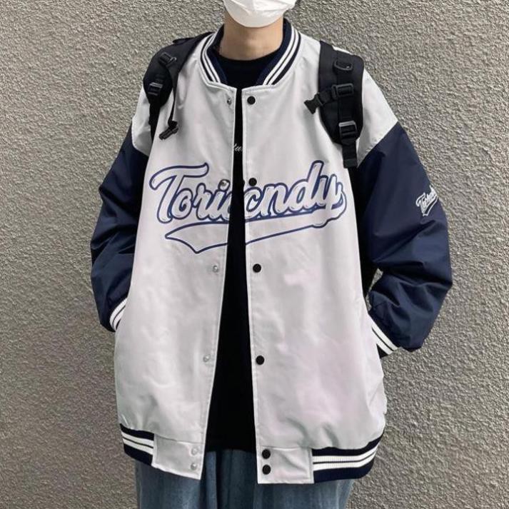 BOMBER, áo khoác Gió Phối Màu Chữ TORYTENDY Form Rộng Unisex