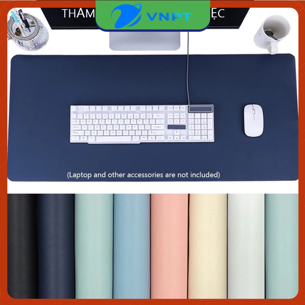 [Mẫu Mới 2 Màu 2 Mặt] Thảm Trải Bàn Làm Việc DeskPad Da Size Lớn 120x50, 100x50, 80x40 Chống Nước.