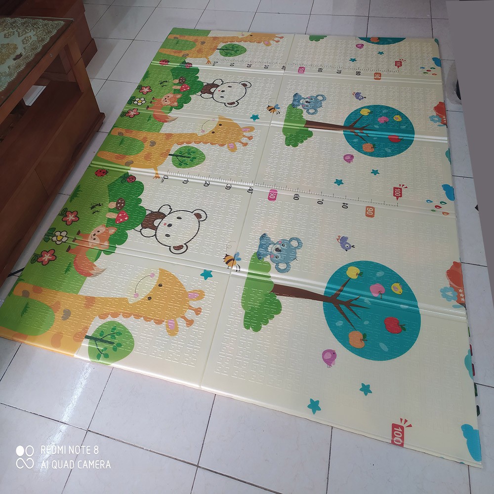 Thảm xốp XPE cao cấp, thiết kế thông minh gấp gọn, dày 0.8cm