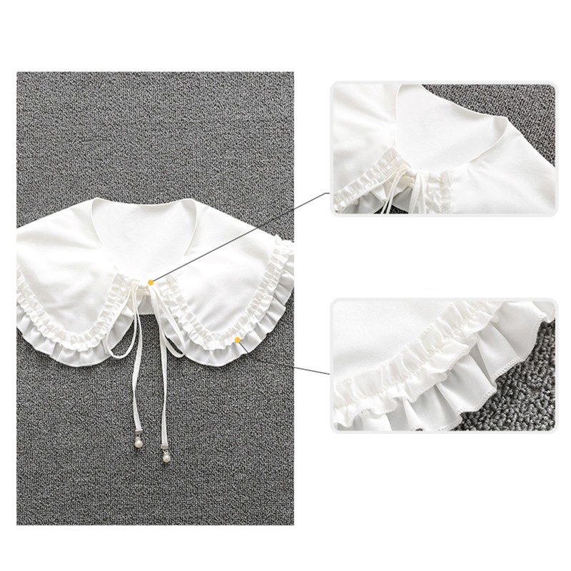 Cổ áo giả thiết kế hình nơ phối ren phong cách Lolita Vintage