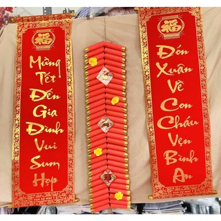 Bộ câu đối Tết vải nhung ( Loại xịn )