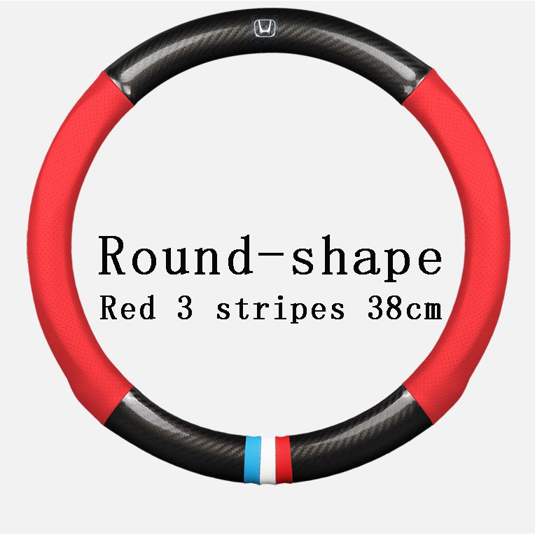 Không Mùi Mỏng Honda BRV HRV City Civic Jazz Accord CRV Sợi Carbon Da Vô Lăng Ô Tô Bao 38cm Chống Trơn Trượt